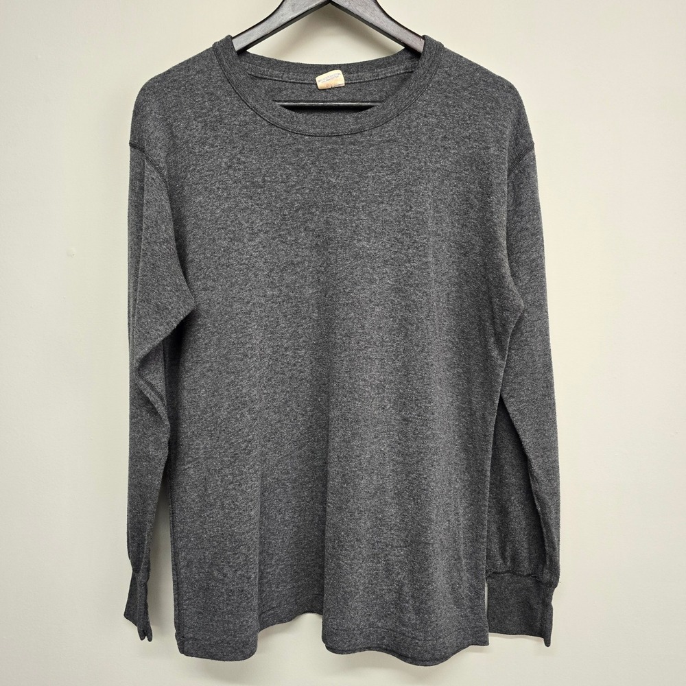 Vintage Stanfield's Scots Long Sleeve Shirt Mens XL Gray Heathered 90s Grunge